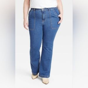 New, Knox Rose Womens High Rise Anywhere Flare Jeans